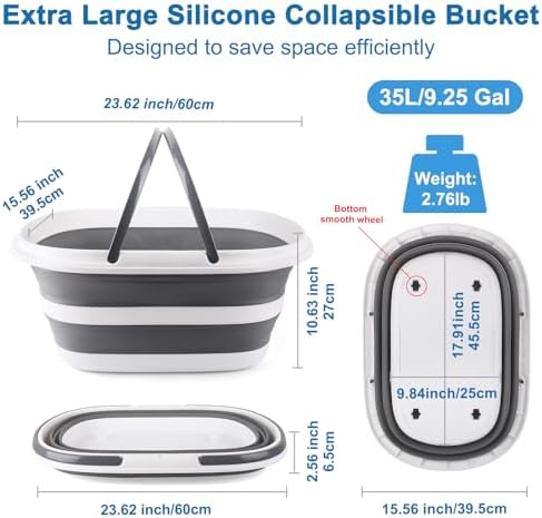 Extra Large Collapsible Bucket 35L Mop Bucket - Image 2