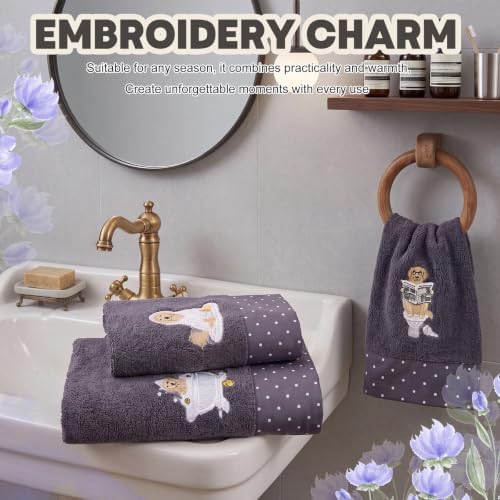 Peryiter 3 Pack Golden Retriever Decorative Bath Towel Set - Image 4