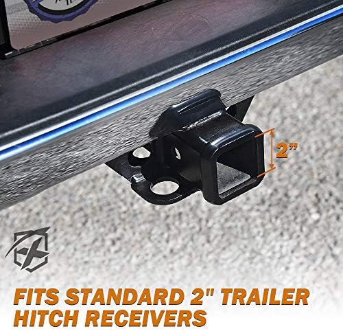 Xprite Aluminum 2" Trailer Tow Hitch Cover, Heavy Duty U.S. Flag Metal Emblem - Image 3