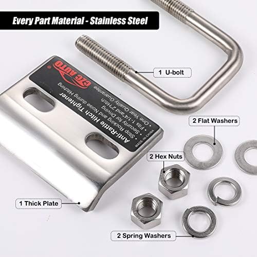CZC AUTO Hitch Tightener 304 Stainless Steel Heavy Duty - Image 3
