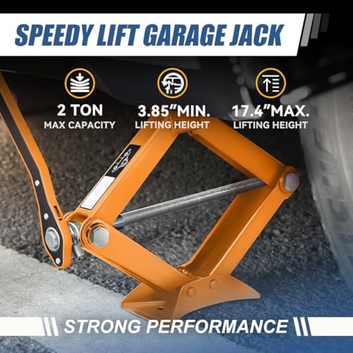 Auto Dynasty Scissor Jack, 2 Ton Portable Car Lift Jack, Quick Lift Car Tire - Image 3
