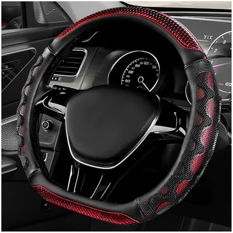 D-Shaped Steering Wheel Cover, Leather Car Wheel Protector by YTFRL
