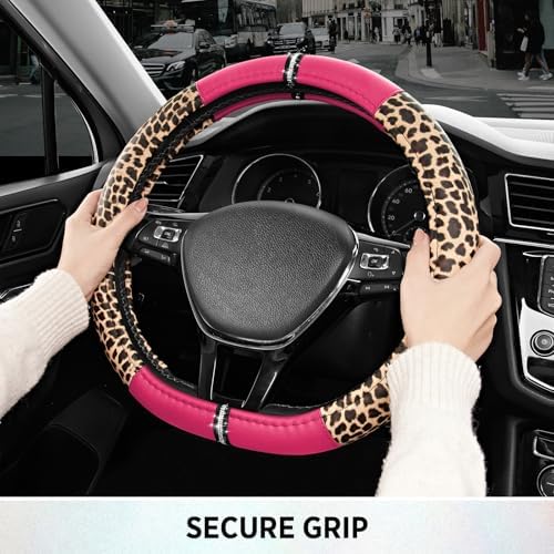 Road Comforts Leopard Steering Wheel Cover - Image 5