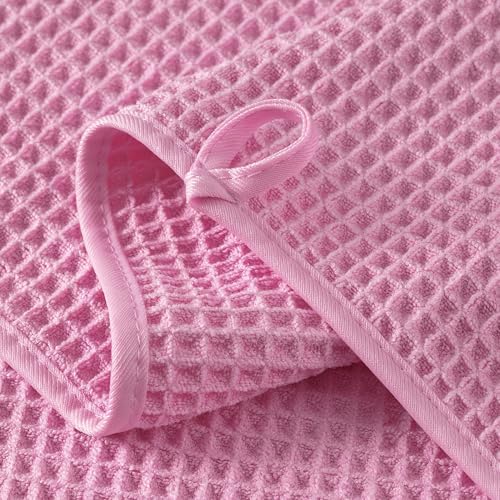 Microfiber Waffle Hand Towels, 2 Pieces, Fast Drying, Lint Free 430 GSM - Image 3