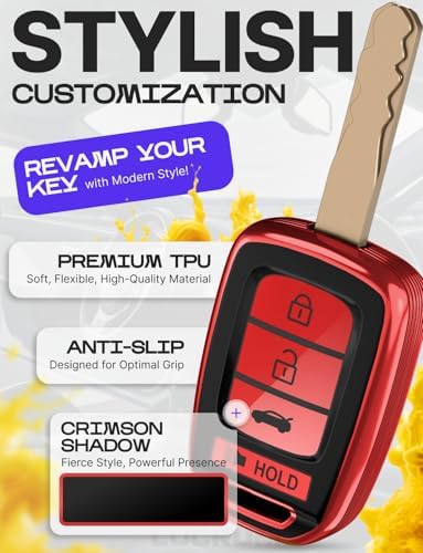 Lucrum Compatible with Honda Key Fob Cover & Keychain - Image 3