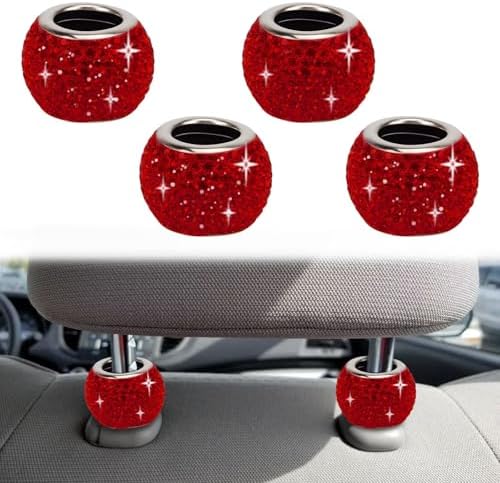 BFXM 4 Pcs Car Headrest Collars, Bling Head Rest Collars Rings Decoration by BFXM