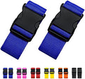 2 Pack Suitcase Straps, Bright Color Adjustable Luggage Belts, TSA Approved by Jcpmcxs