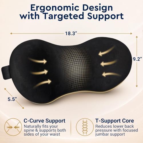 Lumbar Support Pillow for Office Chair, Lower Back Pillow - Image 3
