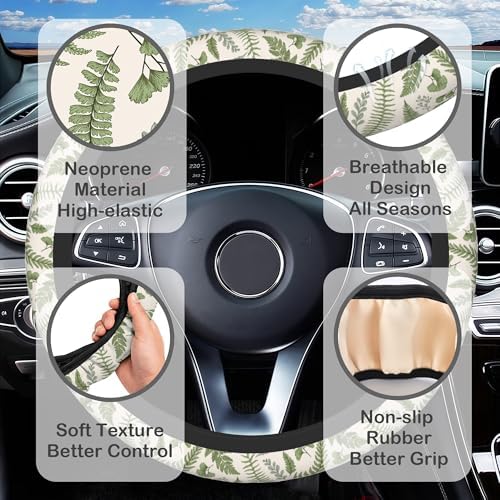 Leaves and Herbs Steering Wheel Cover - Image 3