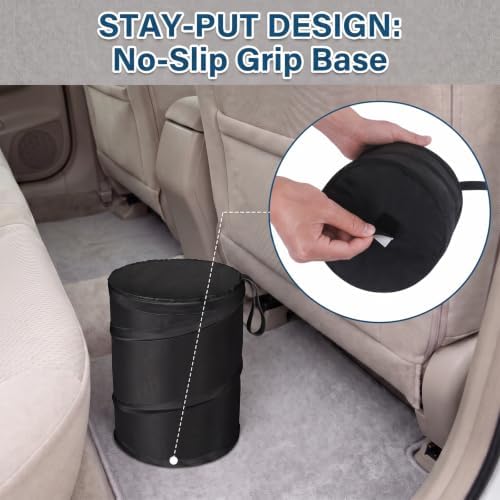 Car Trash Can, Collapsible Hanging Automotive Garbage Cans - Image 5