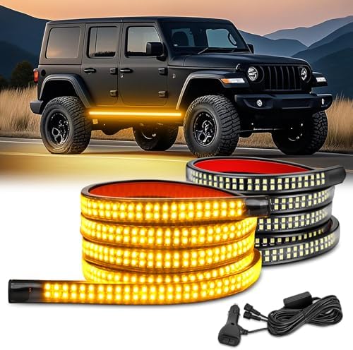 Nilight 2PCS 70 Inch Running Board LED Lights Strip Amber by Nilight