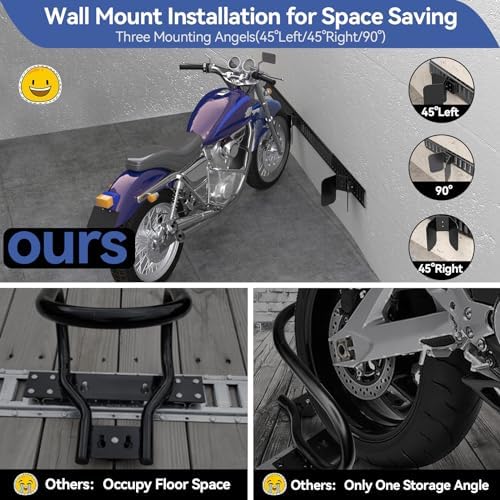 Motorcycle E-Track Wheel Chock, E Track Dirt Bike Wheel Chock fits tire 2" to 6" - Image 2