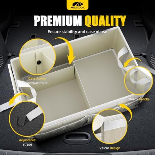 MIKKUPPA Trunk Organizer with Lid - 65L Collapsible Car Organizer - Image 4