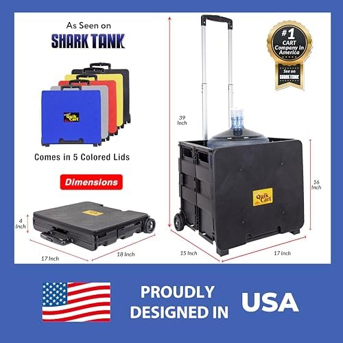 dbest Products Quik Cart Standard Collapsible Rolling Crate - Image 4