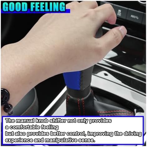 ZIMISI 5 Speed Shifter Knobs, Leather Car Gear Shift Knob - Image 6