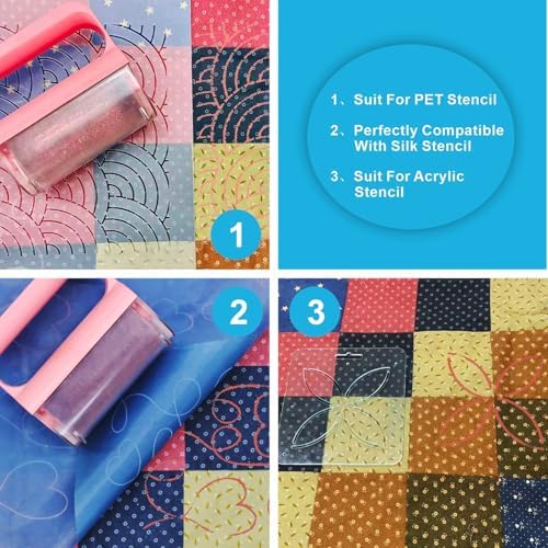Chalk Powder Roller, Quilting Stencil Transfer Tool - Image 6