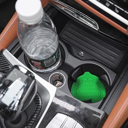Zpana 4PCS 3.15 Inch Car Cup Holder Coasters Silicone Non-Slip Bright Green - Image 4