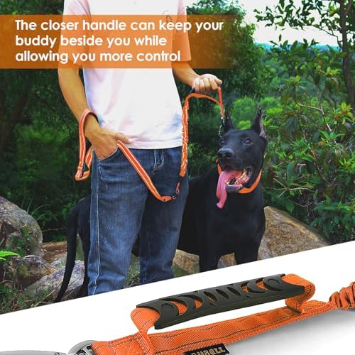 AUBELL Tactical Dog Leash Heavy Duty, 4-6ft No Pull Bungee Leash - Image 6