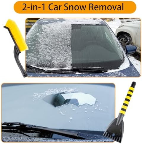 25.5" Car Snow Brush and Detachable Ice Scraper, Snow Shovel - Image 3