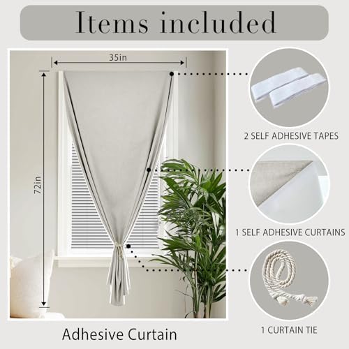 100% Blackout Self Adhesive Curtains Portable Curtain Simple and Easy to - Image 6