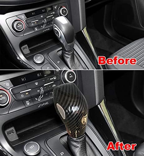 ruihe Car Gear Shift Knob Cover Carbon Fiber Color Sticker Trim Fit - Image 2