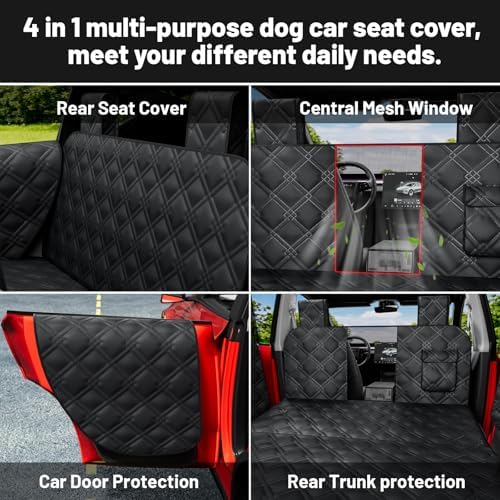 Dog Car Seat Cover For Back Seat Compatible - Image 4