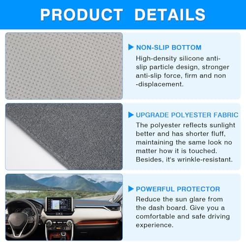 Autorder Gray Dashboard Cover Mat - Image 6