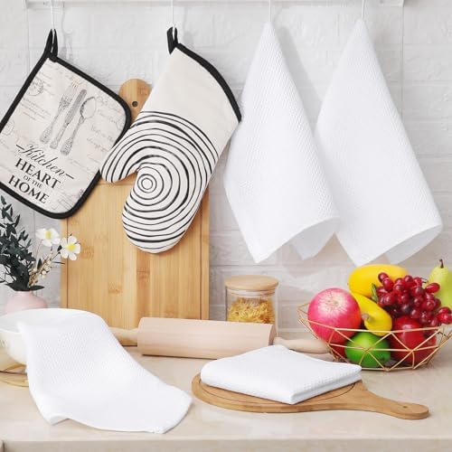 Homaxy 100% Cotton Waffle Weave Kitchen Dish Cloths 18-Pack - Image 6