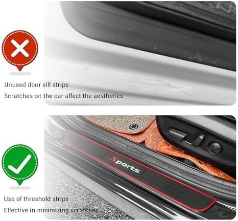 4PCS Car Door Sill Protector, Anti-Scratch & Waterproof Car Door Sills Scratch - Image 3