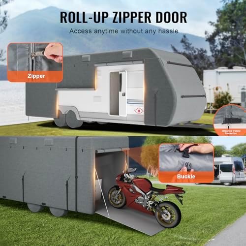 VEVOR Travel Trailer Cover, 28-31 ft RV Cover, Top 300D Oxford Fabric Camper - Image 5