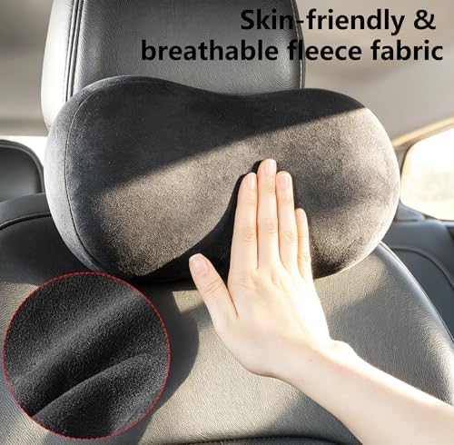 Car Neck Pillow Seat Ergonomic Design Memory Foam, 2 Pack - Image 3