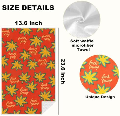 Fall Maple Leaf Trump Kitchen Towels Gifts - Image 2