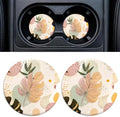 Car Cup Holder Ceramic Coasters 2 Pack, 2.56 in Anti Slip Absorbent Coaster by Rueneaj