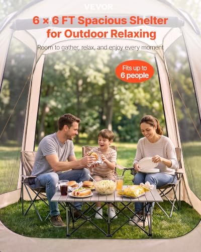 VEVOR Screen House Tent 6x6FT Pop-Up Screen Tent - Image 3