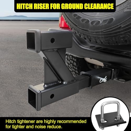 KAIRAY Double Hitch Receiver, 2 inch Trailer Dual Hitch Extension Riser - Image 6