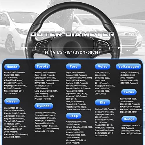 SEG Direct Steering Wheel Cover 14.5-15 inch Car Auto Interior Accessories - Image 5