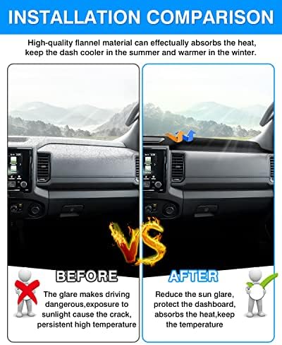 Autorder Dashboard Cover Mat for Nissan Frontier 2022-2025 2026 Accessories - Image 3