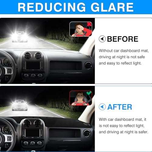 Autorder Dashboard Cover Mat for Jeep Compass 2009–2016 Accessories Dash Cover - Image 4