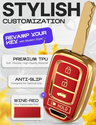 Lucrum Compatible with Honda Key Fob Cover & Keychain - Image 3