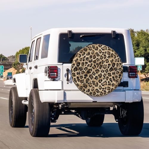 KiuLoam Hipster Leopard Cheetah Print Animal Spare Tire Cover Polyester - Image 3