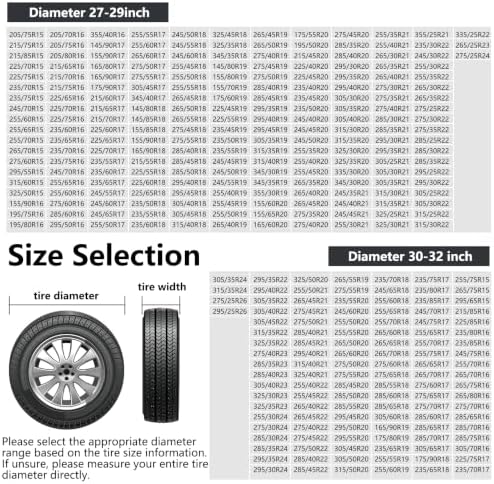 Tire Covers 4 Pack, Fit 27-29 Inch Tire Diameter - Image 3