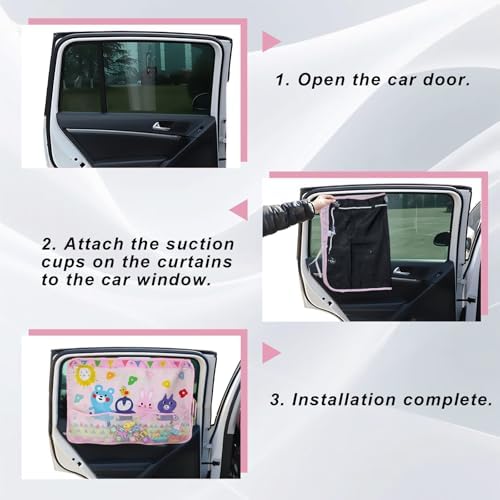 Car Window Shade for Baby, Cute Dino Pals - Image 6
