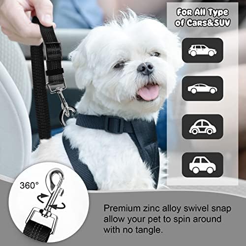 BWOGUE Dog Seat Belt for Car, Headrest Restraint Bungee Lead - Image 5