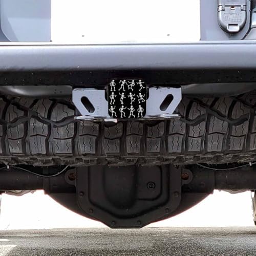 Trailer Hitch Cover Plug Skeleton Skull, Funny Cute Dancing Skeleton Skulls - Image 6
