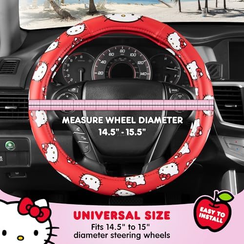 Hello Kitty Steering Wheel Cover Official Sanrio Car Accessory Universal Size - Image 4