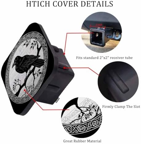 Rubber Hitch Tube Cover Crow, Tow Hitch Covers - Image 3