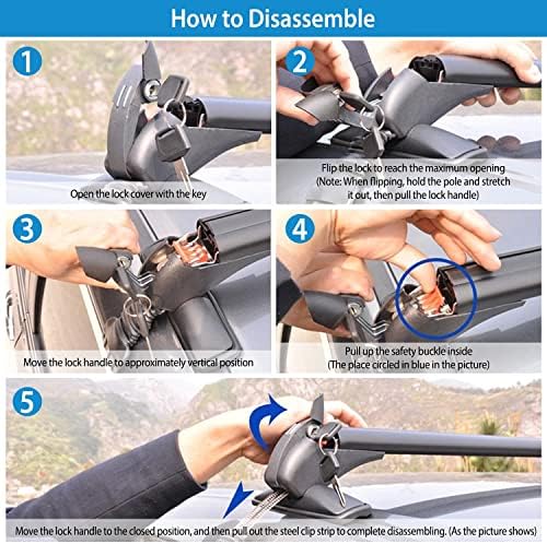 KOCASO Universal Roof Rack Cross Bars, Adjustable Window Frame - Image 5