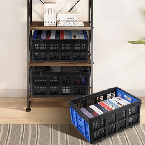 55L Collapsible Plastic Storage Crate, Stackable - Image 4