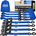 AUGO Heavy Duty Ratchet Straps & Soft Loops – Pack of 4 Extra Strong 1.5” by by AUGO