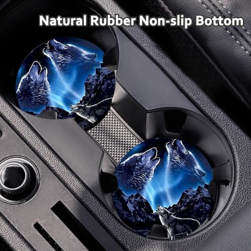 2Pcs Cow Print Car Coasters, 2.75" Neoprene Rubber Cars Cup Holder Coasters - Image 6